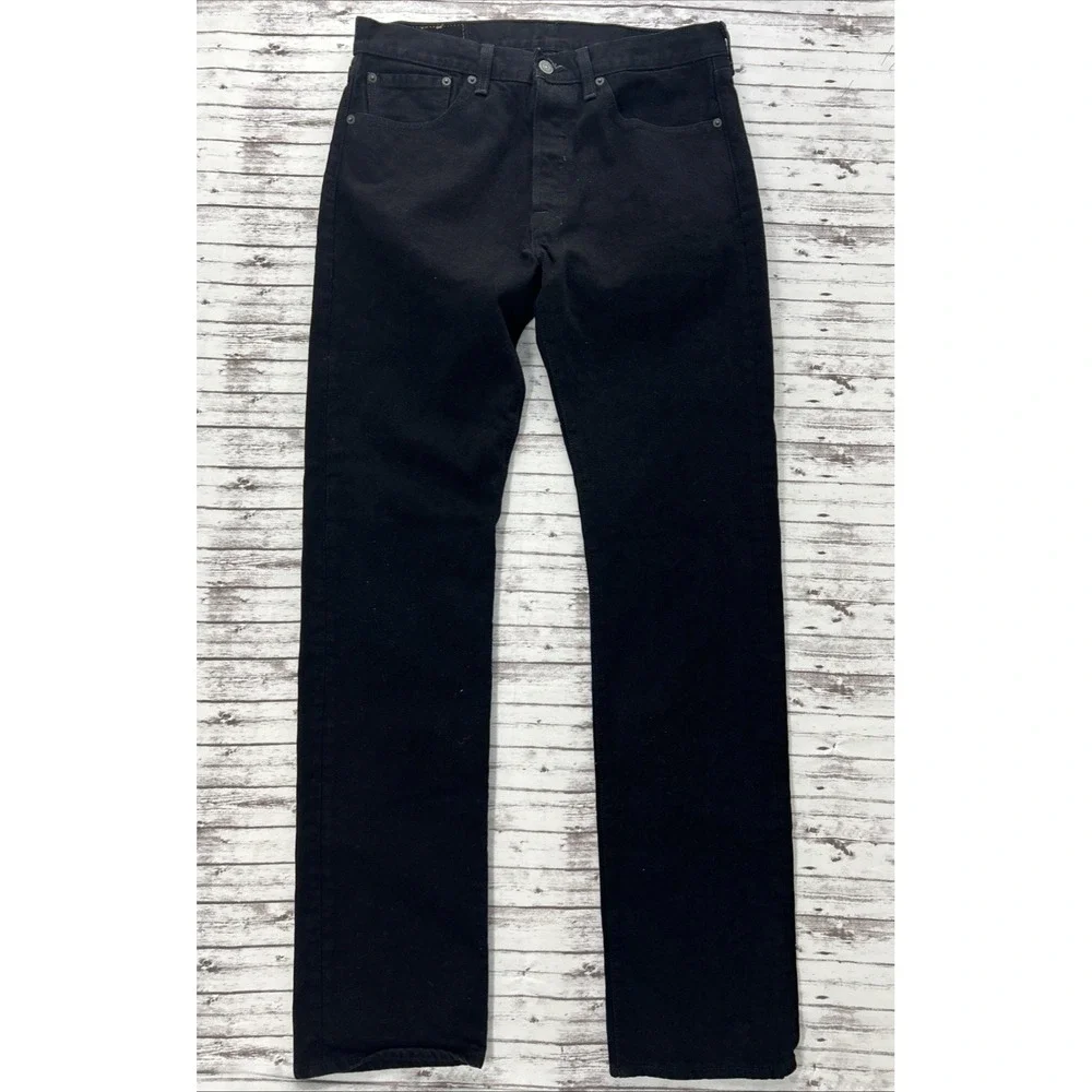 Levis 501 Jeans Men's 32X34 Black Denim Straight Leg Button Fly Original